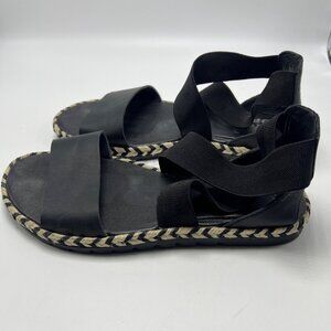 Sorel Black Leather Sandals sz 6.5